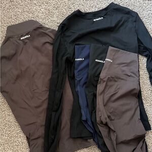 Adanola Active Set in Black, Brown, Navy